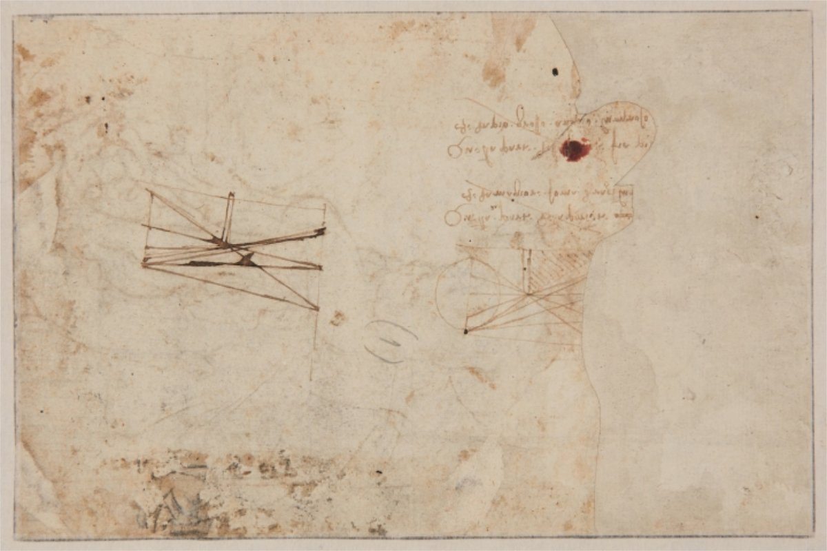 Rewers nieznanego szkicu Leonarda Da Vinci, fot. Dom Aukcyjny TAJAN