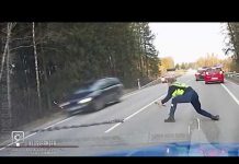 Zobacz, jak niemiecka policja zatrzymuje samochód